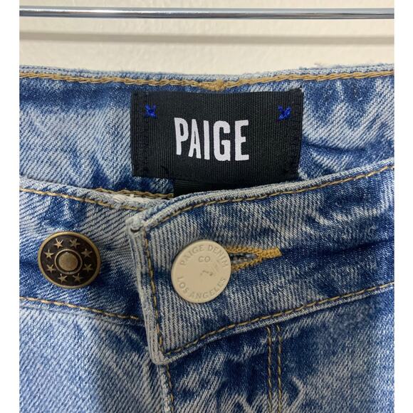 Paige Noella Highrise Straight Ankle Jeans Jovie Destructed sz 30 - Picture 8 of 12